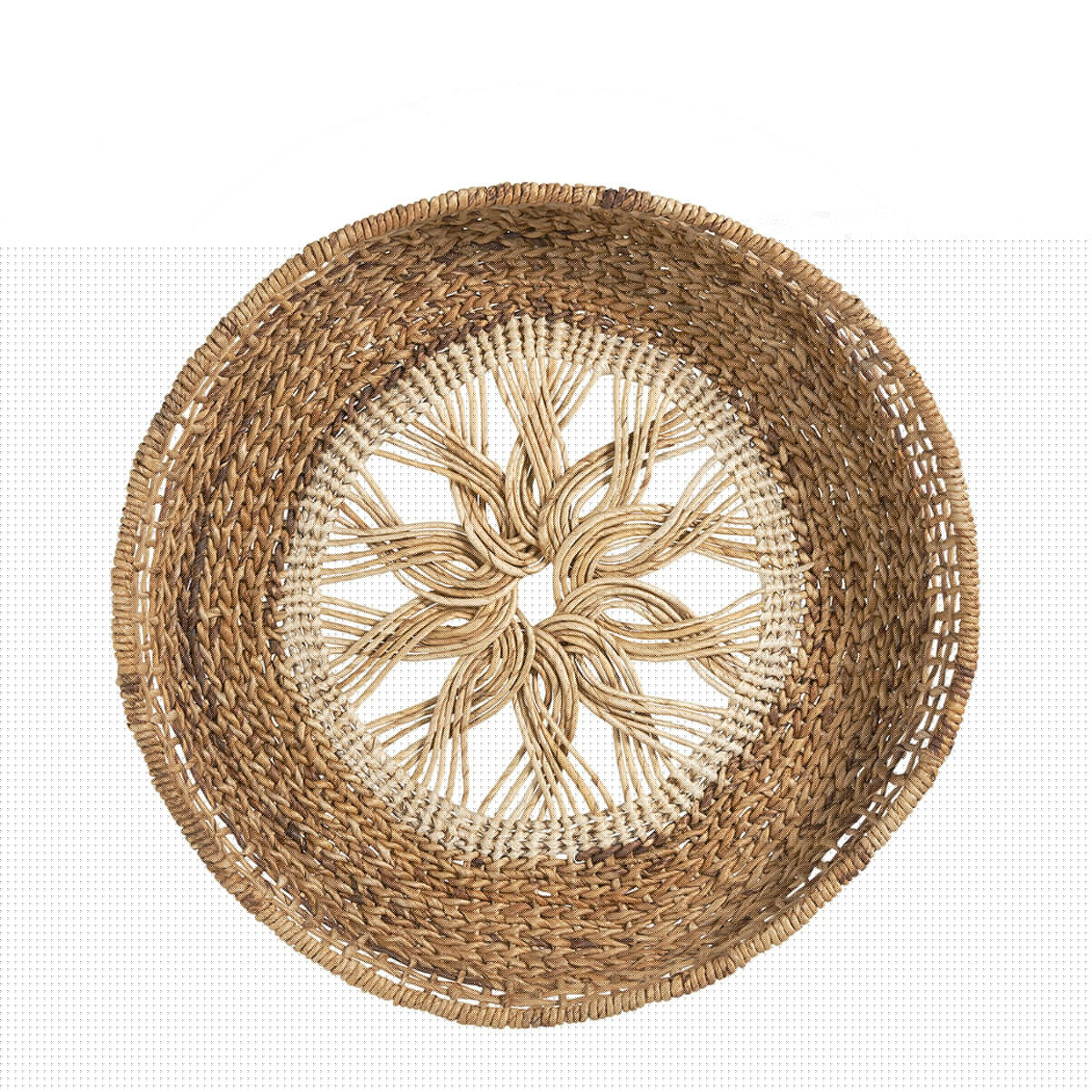 blanc d'ivoire Décoration murale MANDALA en abaca - ø 55 cm