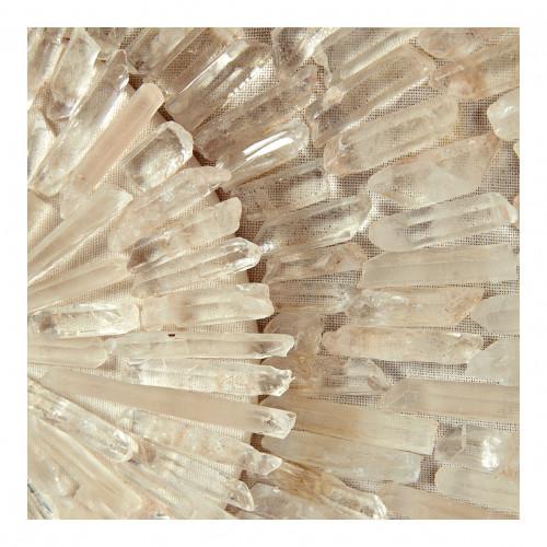 Blanc D'ivoire Décoration Murale ROSACE En Pierre - Écru