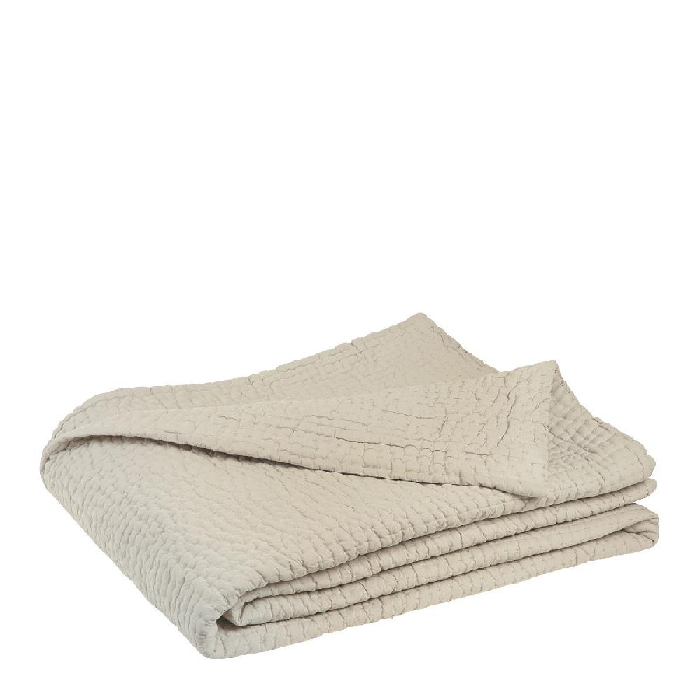 blanc d'ivoire Dessus de lit CÉSAR coton - Mastic - 260 x 240 cm