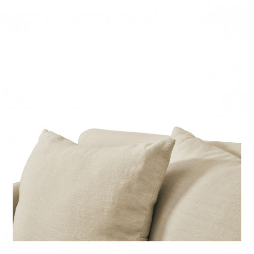 Blanc D'ivoire Fauteuil GABRIEL En Lin Mélangé - Écru