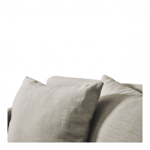 Blanc D'ivoire Fauteuil GABRIEL En Lin Mélangé - Naturel