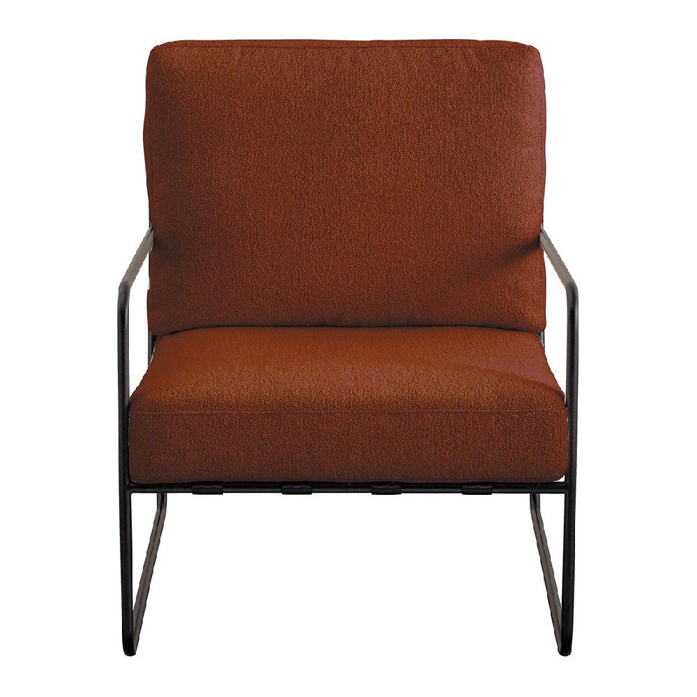 blanc d'ivoire Fauteuil GASPARD en bouclette et métal - Terracotta