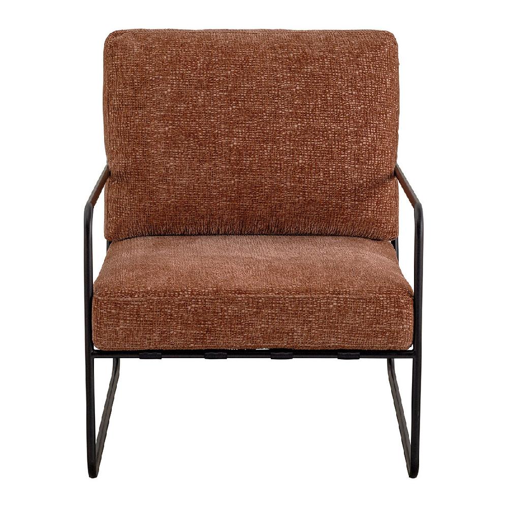 blanc d'ivoire Fauteuil GASPARD en tissu jacquard de velours et métal - Bois de rose