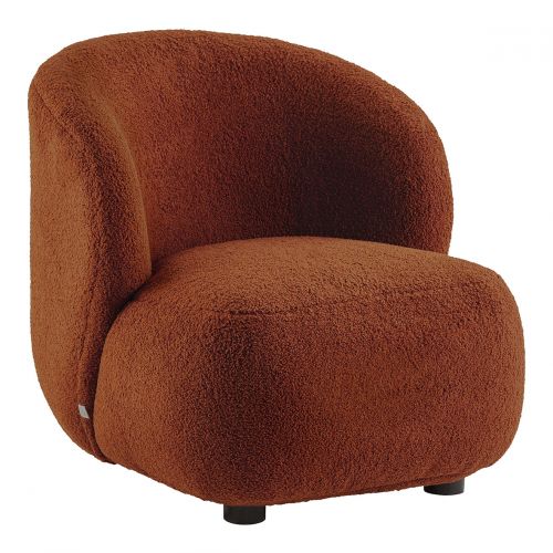 Blanc D'ivoire Fauteuil LISETTE En Bouclette - Terracotta - Petit Modèle