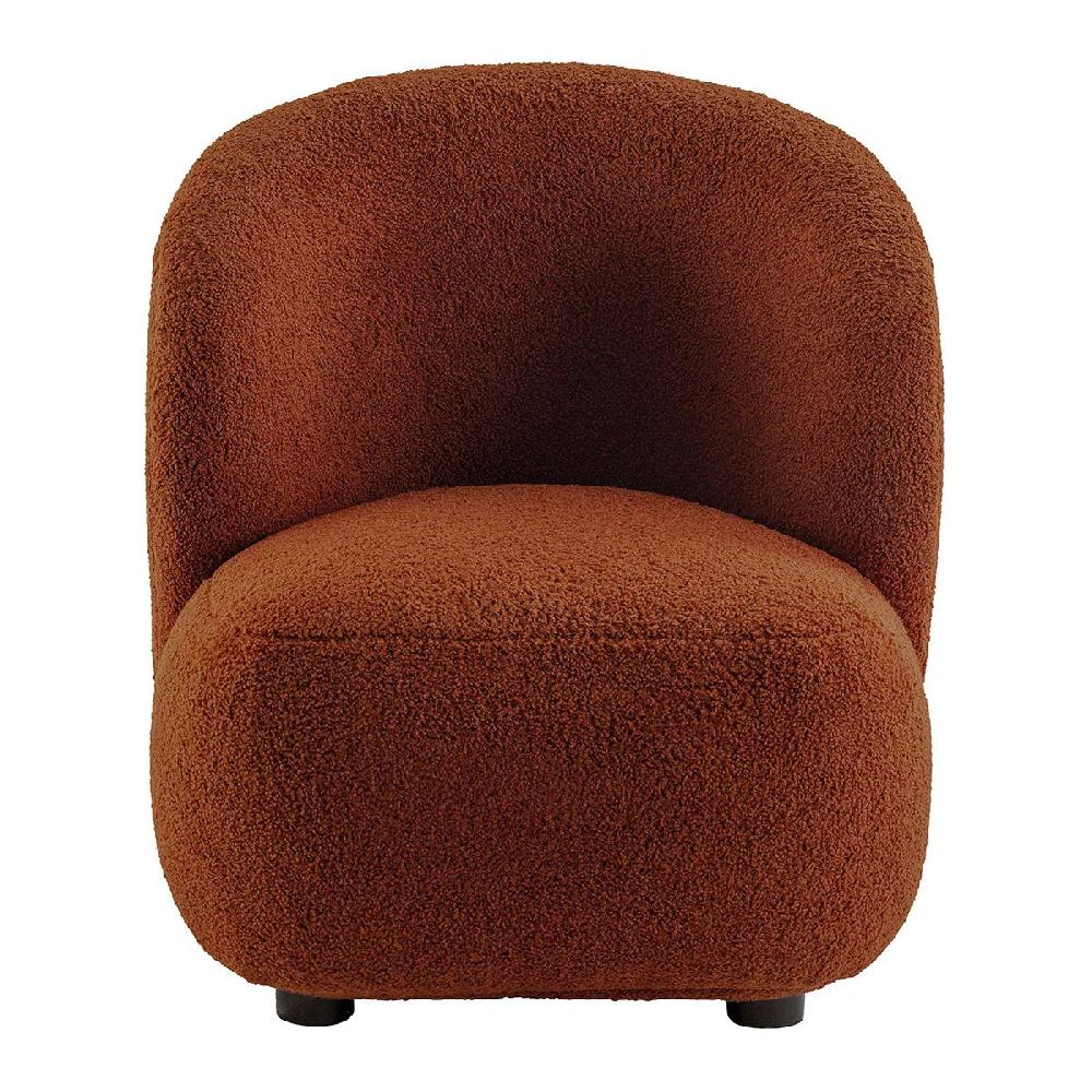 blanc d'ivoire Fauteuil LISETTE en bouclette - Terracotta - Petit modèle