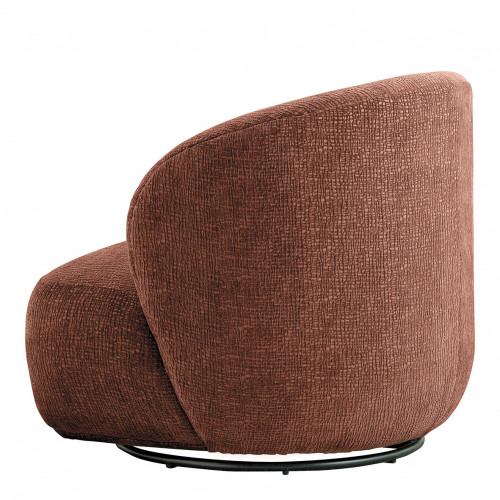 Blanc D'ivoire Fauteuil LISETTE En Tissu Jacquard De Velours - Bois De Rose