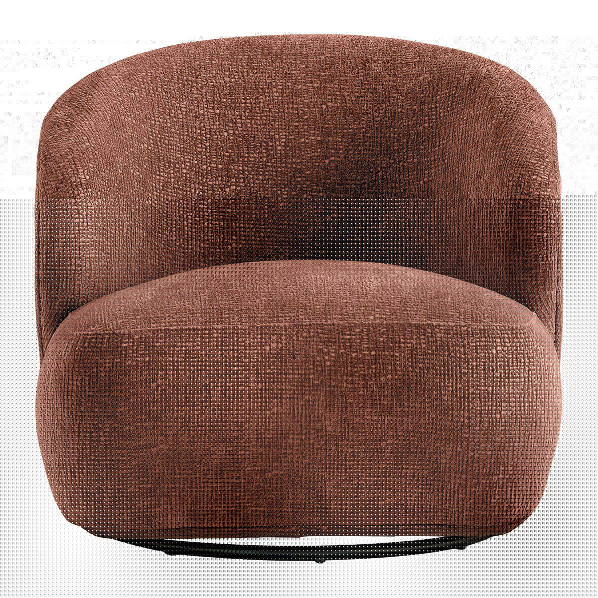 blanc d'ivoire Fauteuil LISETTE en tissu jacquard de velours - Bois de rose