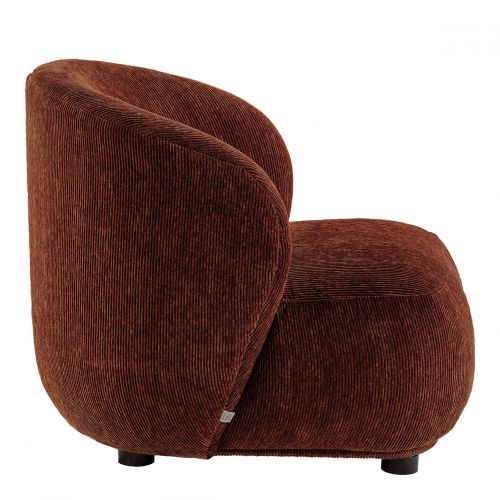 Blanc D'ivoire Fauteuil LISETTE En Velours Côtelé - Rouge Brique - Petit Modèle