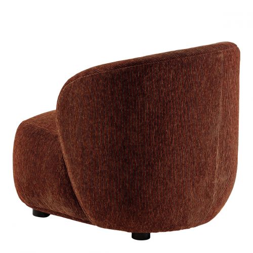 Blanc D'ivoire Fauteuil LISETTE En Velours Côtelé - Rouge Brique - Petit Modèle