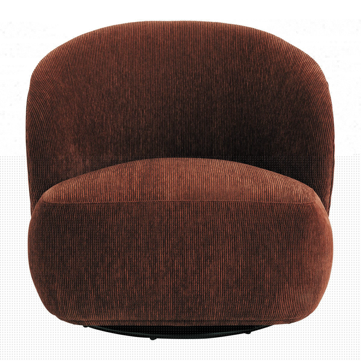 blanc d'ivoire Fauteuil LISETTE en velours côtelé - Rouge brique