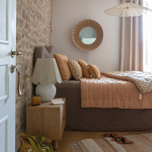 Blanc D'ivoire Futon DAPHNÉ En Coton - 180 X 80 Cm - Beige