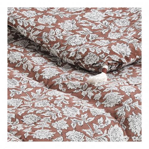 Blanc D'ivoire Futon ÉDEN En Coton - 180 X 80 Cm - Terracotta