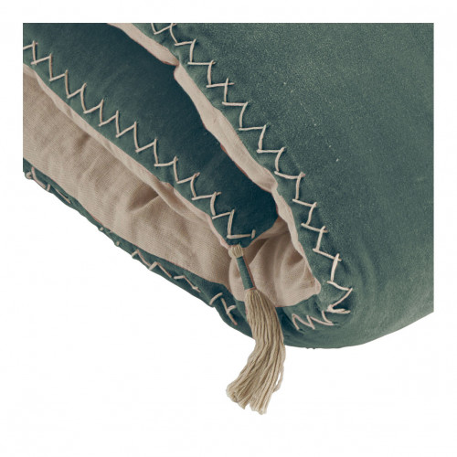 Blanc D'ivoire Futon MATTÉO En Velours De Coton Et Lin - 180 X 80 Cm - Céladon