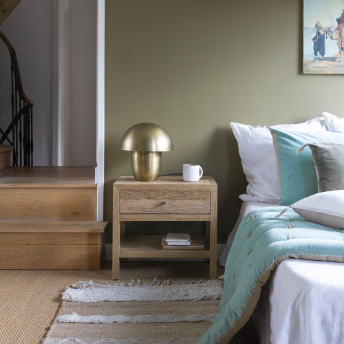 Blanc D'ivoire Futon MATTÉO En Velours De Coton Et Lin - 180 X 80 Cm - Bleu Aqua