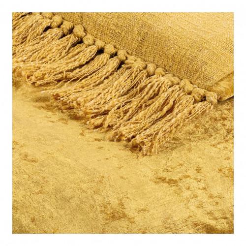 Blanc D'ivoire Futon PAULA En Velours Irisé - 180 X 80 Cm - Bronze