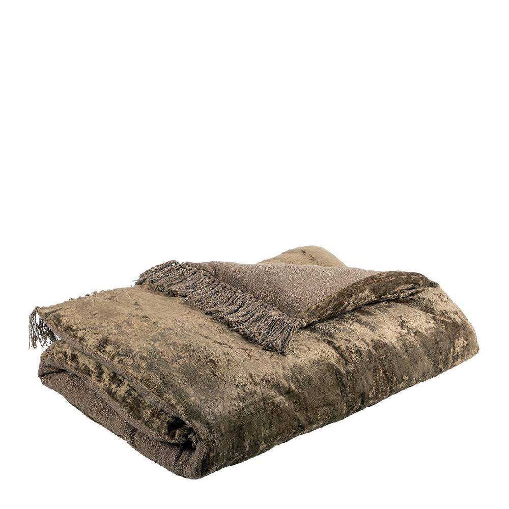 blanc d'ivoire Futon PAULA en velours irisé - 180 x 80 cm - Taupe