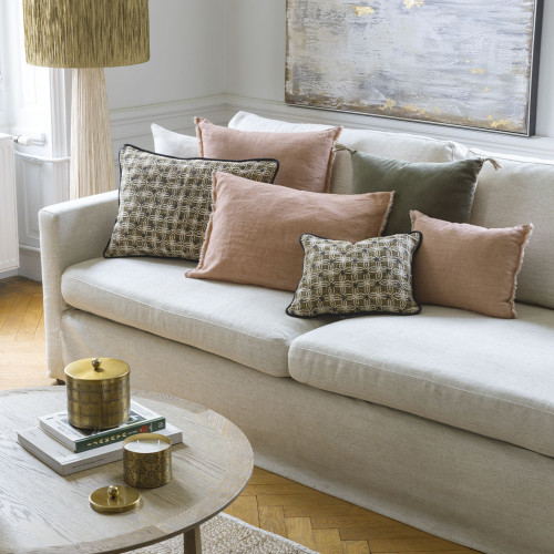 Blanc D'ivoire Housse De Coussin CHANDRA - Bronze - 30 X 40 Cm