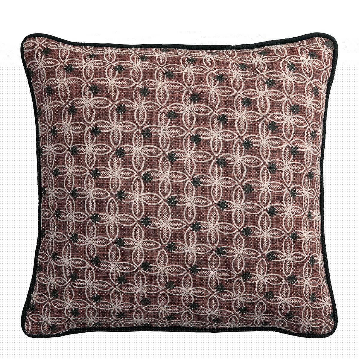 blanc d'ivoire Housse de coussin CHANDRA - Rose - 50 x 50 cm