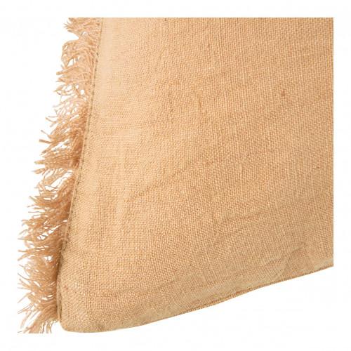 Blanc D'ivoire Housse De Coussin CHLOÉ En Lin Lavé - Abricot - 50 X 50 Cm