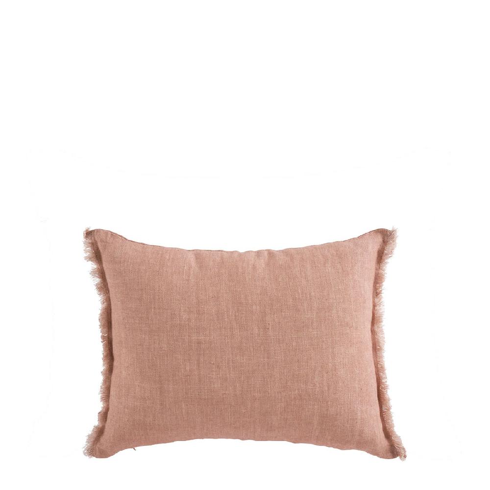 blanc d'ivoire Housse de coussin CHLOÉ en lin lavé - Blush - 30 x 40 cm