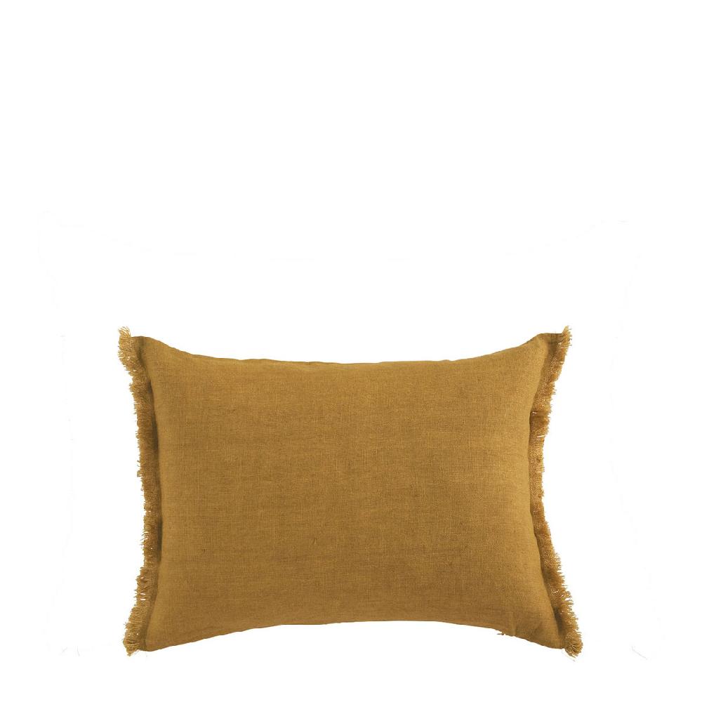 blanc d'ivoire Housse de coussin CHLOÉ en lin lavé - Safran - 30 x 40 cm