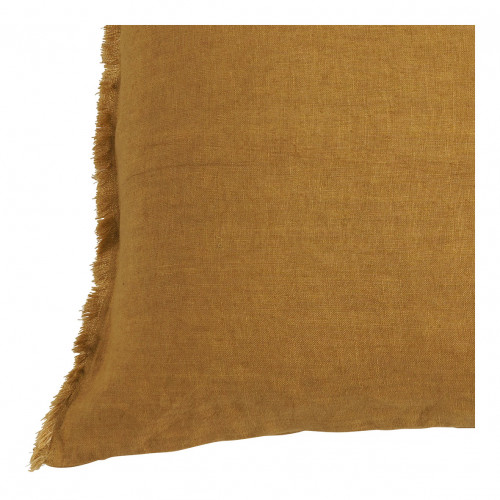 Blanc D'ivoire Housse De Coussin CHLOÉ En Lin Lavé - Safran - 50 X 50 Cm