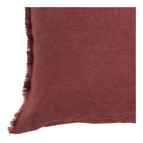 Blanc D'ivoire Housse De Coussin CHLOÉ En Lin Lavé - Terracotta - 50 X 50 Cm