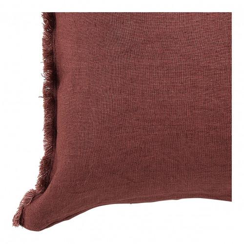 Blanc D'ivoire Housse De Coussin CHLOÉ En Lin Lavé - Terracotta - 60 X 40 Cm