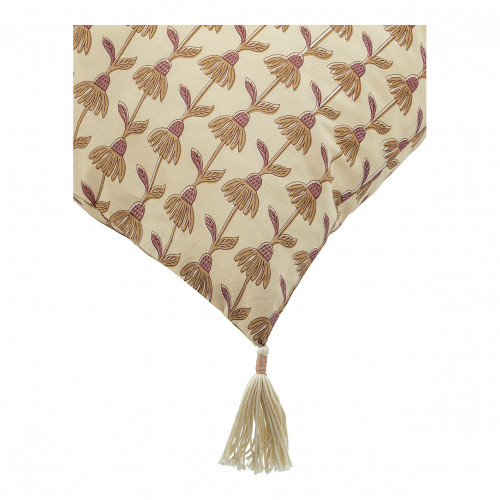 Blanc D'ivoire Housse De Coussin DAPHNÉ En Coton - Beige - 50 X 50 Cm