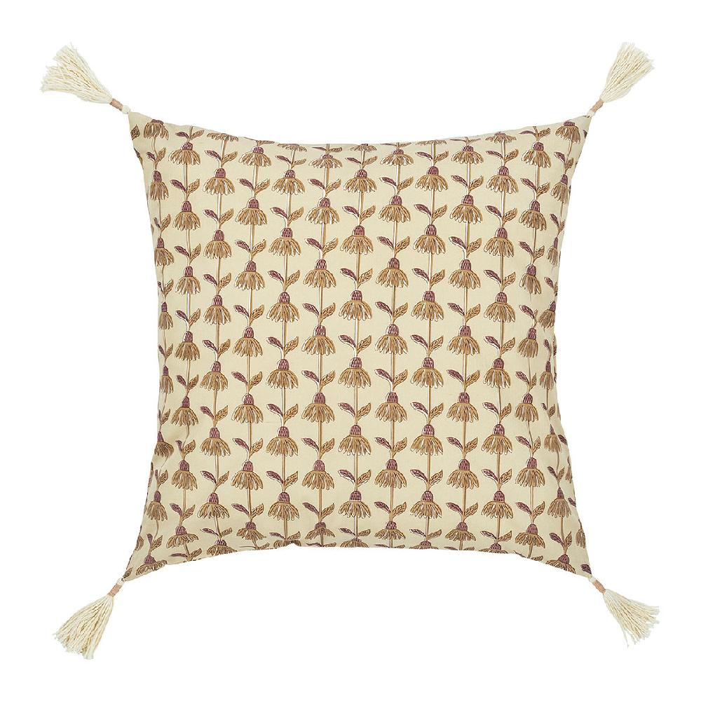 blanc d'ivoire Housse de coussin DAPHNÉ en coton - Beige - 50 x 50 cm