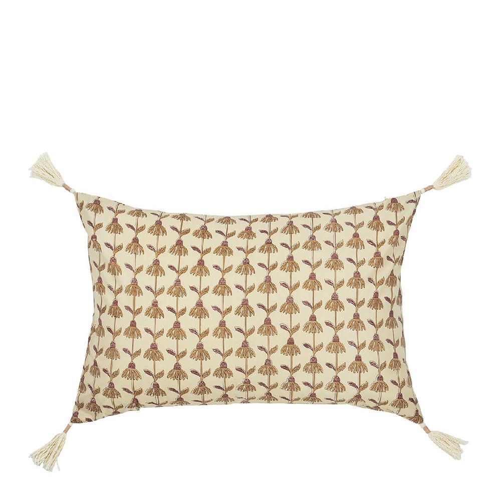 blanc d'ivoire Housse de coussin DAPHNÉ en coton - Beige - 60 x 40 cm