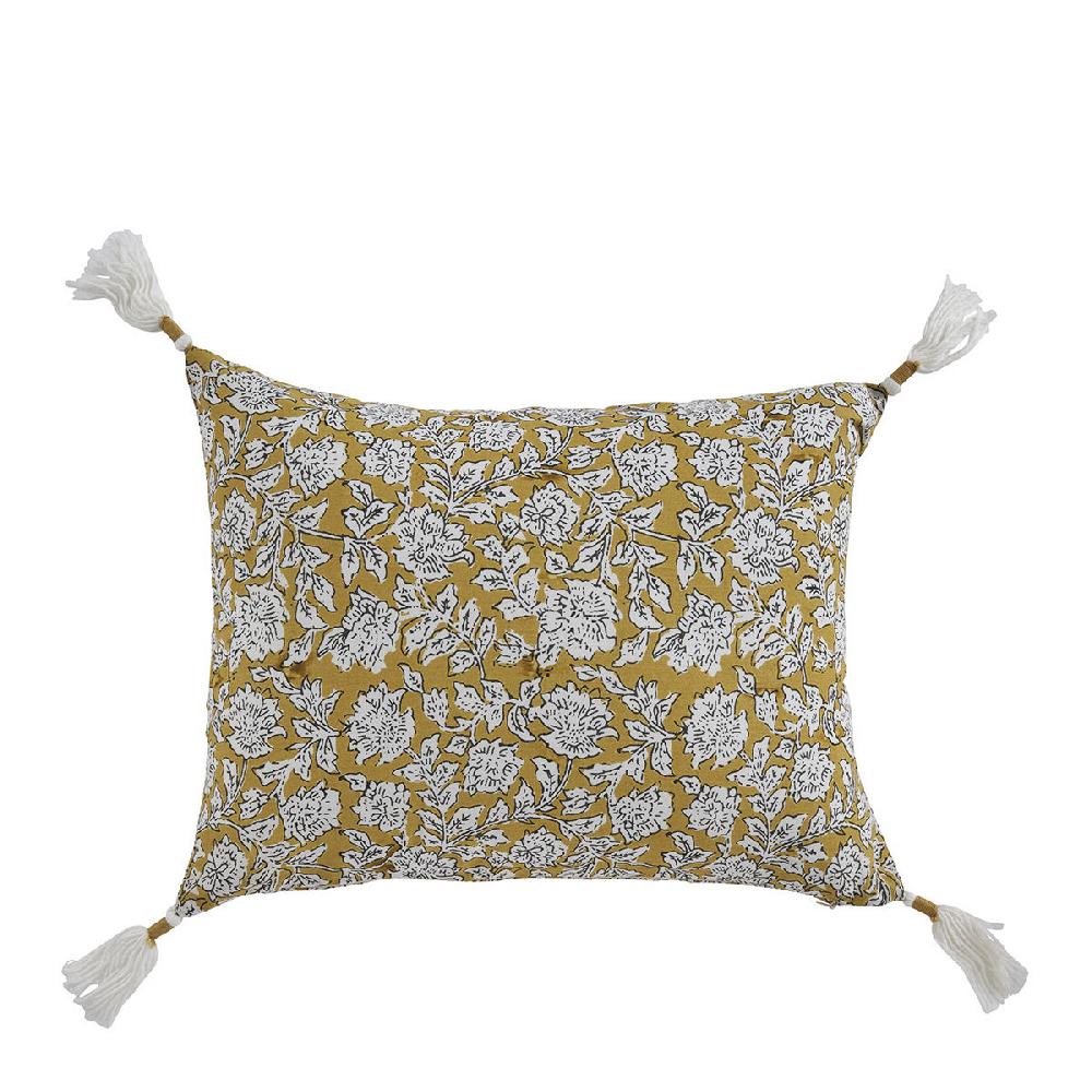 blanc d'ivoire Housse de coussin ÉDEN en coton - Safran - 30 x 40 cm