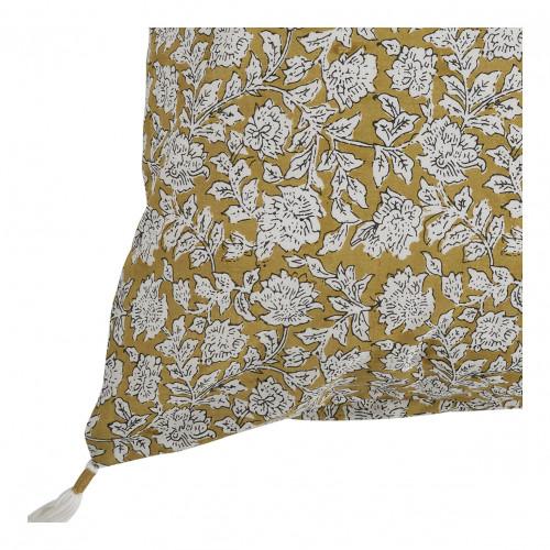 Blanc D'ivoire Housse De Coussin ÉDEN En Coton - Safran - 50 X 50 Cm