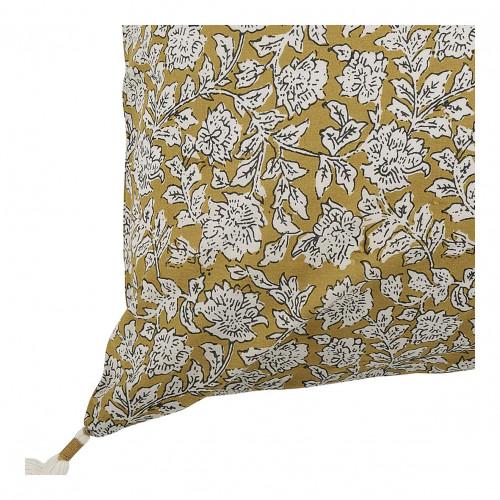 Blanc D'ivoire Housse De Coussin ÉDEN En Coton - Safran - 60 X 40 Cm