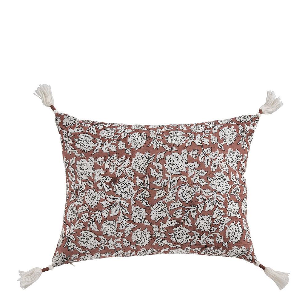blanc d'ivoire Housse de coussin ÉDEN en coton - Terracotta - 30 x 40 cm