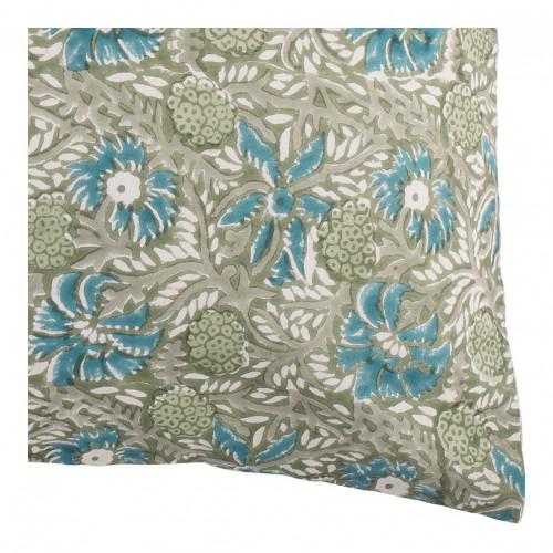 Blanc D'ivoire Housse De Coussin JUNGLE En Coton - Mousse - 50 X 50 Cm