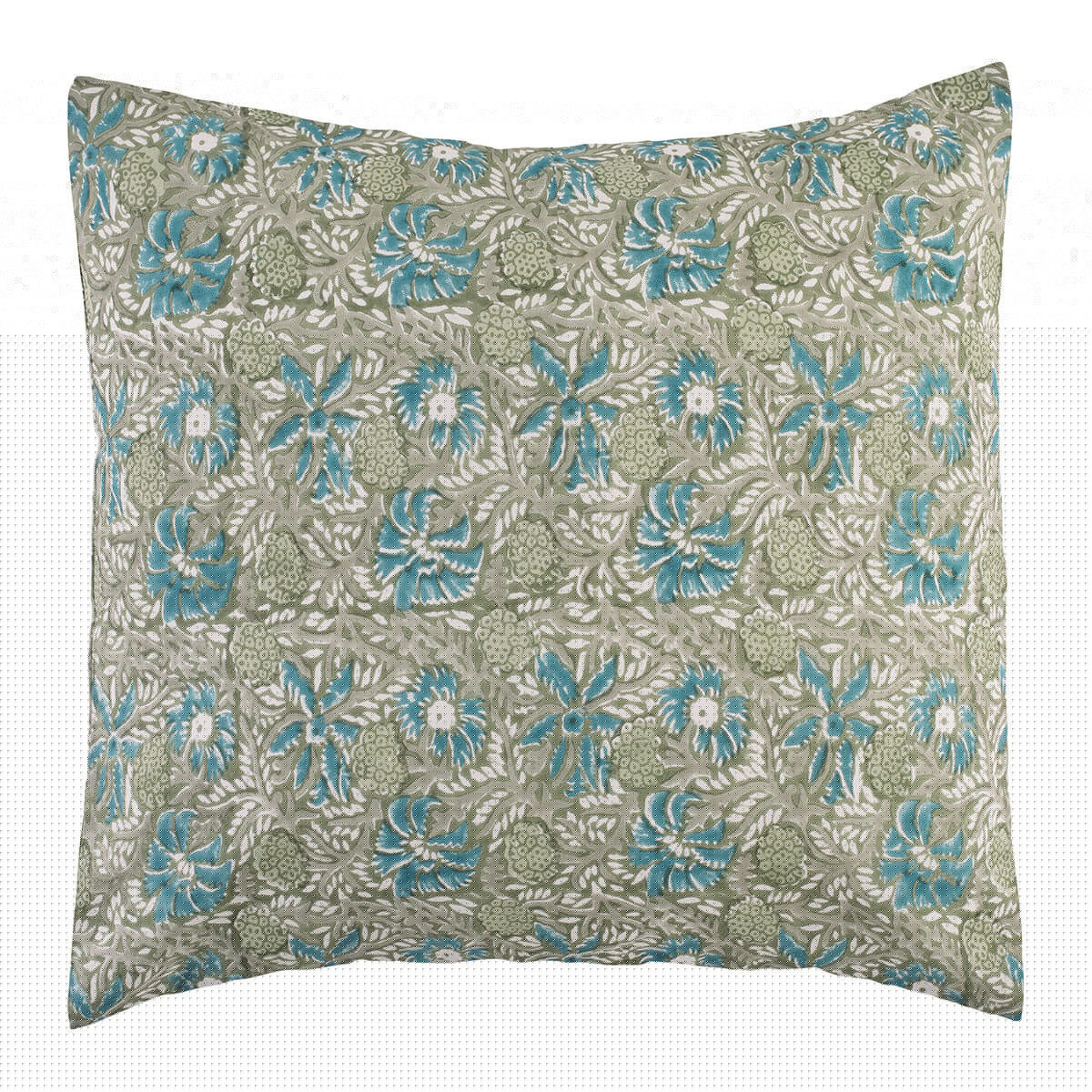 blanc d'ivoire Housse de coussin JUNGLE en coton - Mousse - 50 x 50 cm