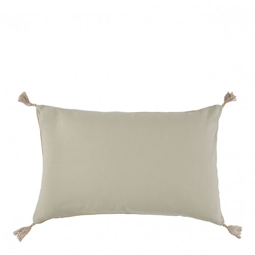 Blanc D'ivoire Housse De Coussin MATTÉO En Velours De Coton - Abricot - 60 X 40 Cm