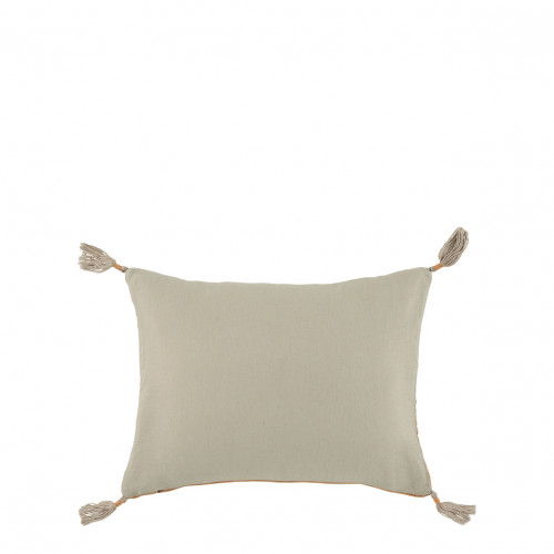 Blanc D'ivoire Housse De Coussin MATTÉO En Velours De Coton - Abricot - 30 X 40 Cm
