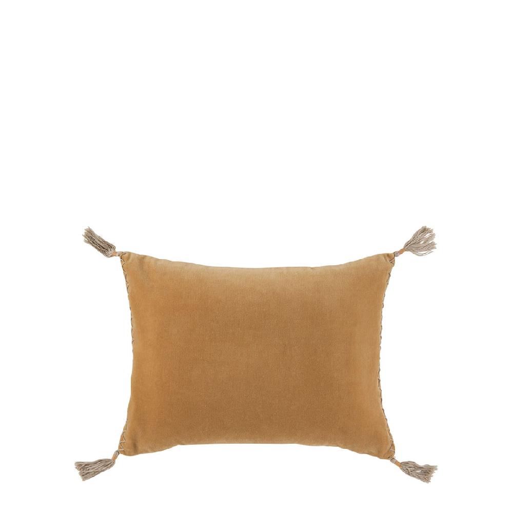 blanc d'ivoire Housse de coussin MATTÉO en velours de coton - Abricot - 30 x 40 cm