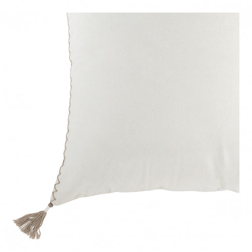 Blanc D'ivoire Housse De Coussin MATTÉO En Velours De Coton - Blanc - 50 X 50 Cm