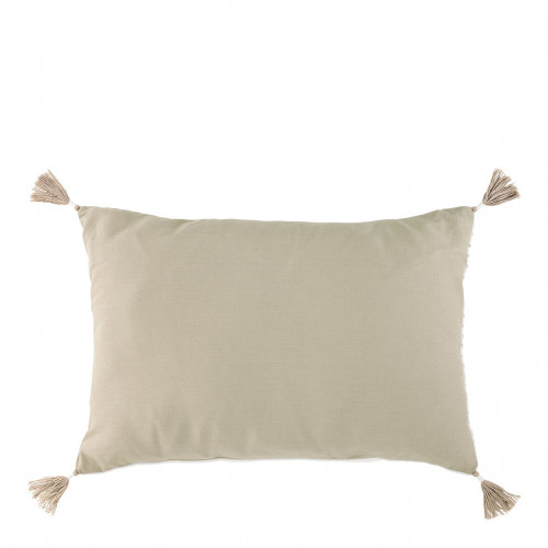 Blanc D'ivoire Housse De Coussin MATTÉO En Velours De Coton - Blanc - 60 X 40 Cm