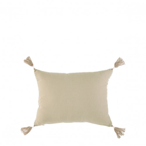 Blanc D'ivoire Housse De Coussin MATTÉO En Velours De Coton - Blanc - 30 X 40 Cm