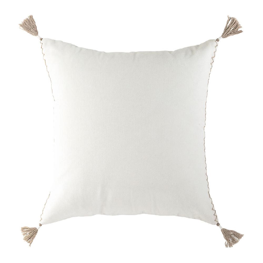 blanc d'ivoire Housse de coussin MATTÉO en velours de coton - Blanc - 50 x 50 cm