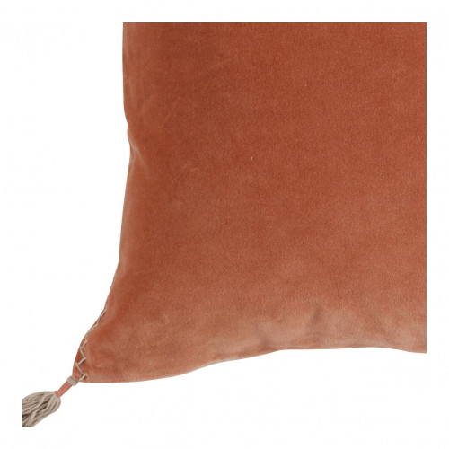 Blanc D'ivoire Housse De Coussin MATTÉO En Velours De Coton Et Lin - Blush - 50 X 50 Cm