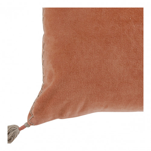 Blanc D'ivoire Housse De Coussin MATTÉO En Velours De Coton Et Lin - Blush - 30 X 40 Cm