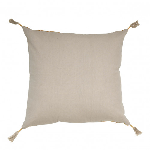 Blanc D'ivoire Housse De Coussin MATTÉO En Velours De Coton Et Lin - Orange Brûlé - 50 X 50 Cm