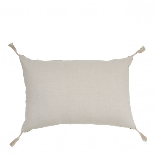 Blanc D'ivoire Housse De Coussin MATTÉO En Velours De Coton Et Lin - Rose - 60 X 40 Cm