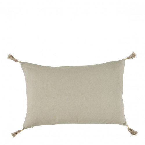 Blanc D'ivoire Housse De Coussin MATTÉO En Velours De Coton - Jaune Pastel - 60 X 40 Cm
