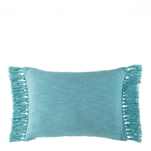 Blanc D'ivoire Housse De Coussin PAULA En Velours Irisé - Bleu Aqua - 60 X 40 Cm